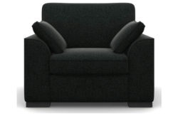 Heart of House Lincoln Tweed Fabric Chair - Charcoal
